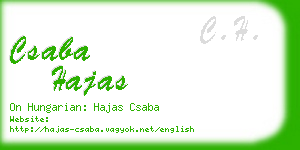 csaba hajas business card